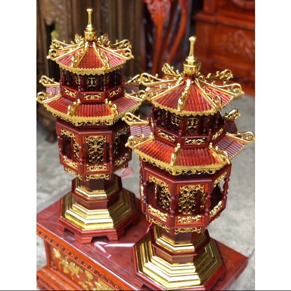 Đèn thờ mái chùa gỗ hương ta cao 50cm 2.png